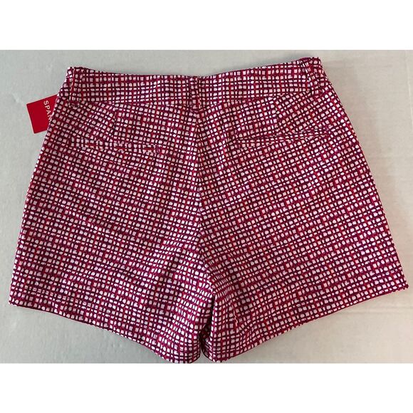SPANX Sunshine Shorts Sz S Hibiscus Gingham 4” Pull On Functional Front Pockets - Picture 7 of 12